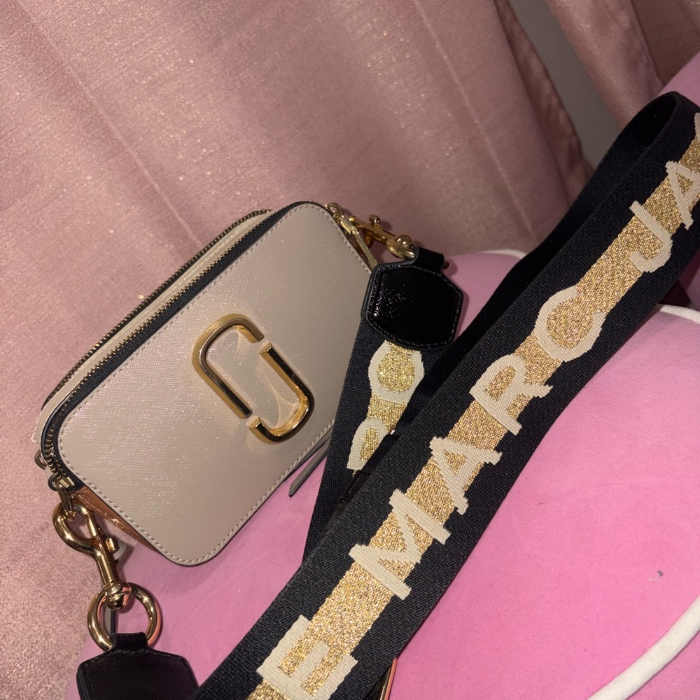 Marc Jacobs Cream and Black Crossbody Bag